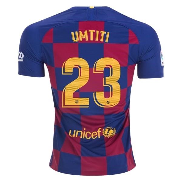 Camiseta Barcelona NO.23 Umtiti Primera equipo 2019-20 Azul Rojo